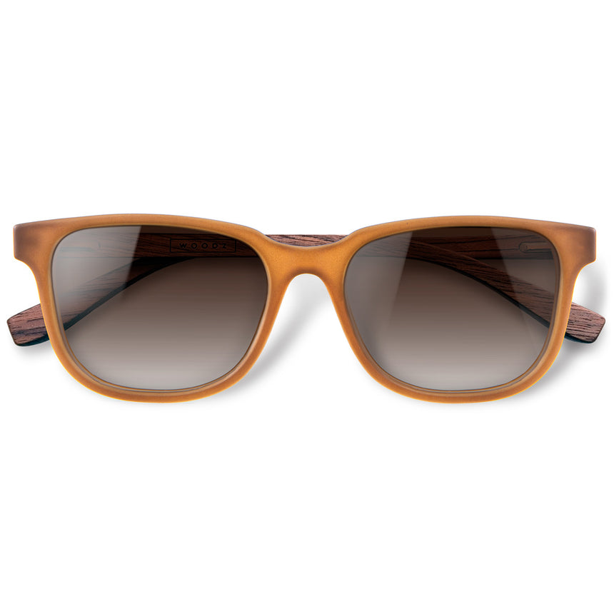 Óculos de Sol de Acetato com Madeira | Woodz Carter Camel Fosco