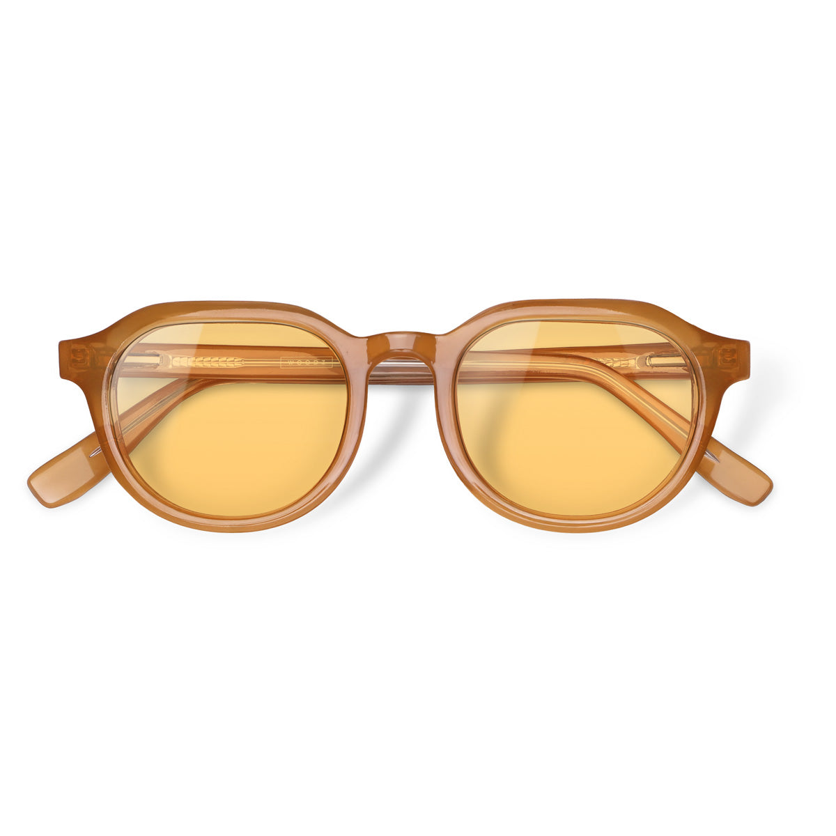 Óculos de Sol todo de Acetato | Woodz Davos Amarelo Ocre