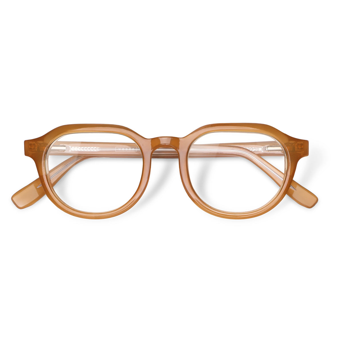オマージュアート　D0005 Armação toda de Acetato | Woodz Davos Amarelo Ocre