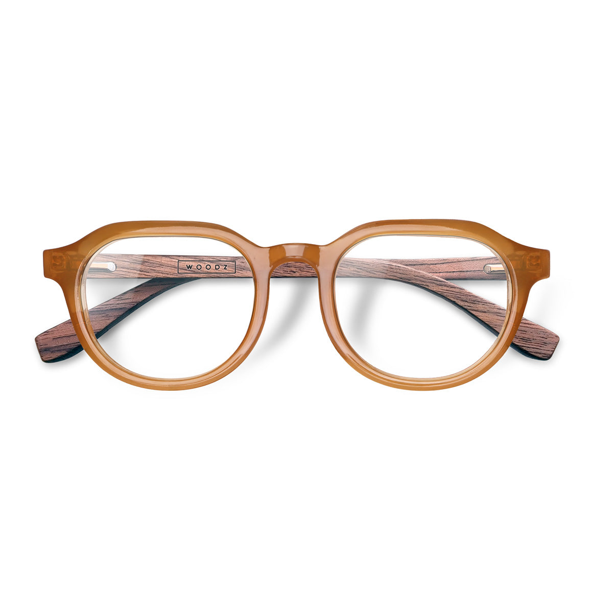 Z様 2side type wood + outworld 13mm Armação de Acetato com Madeira | Woodz Davos Amarelo Ocre