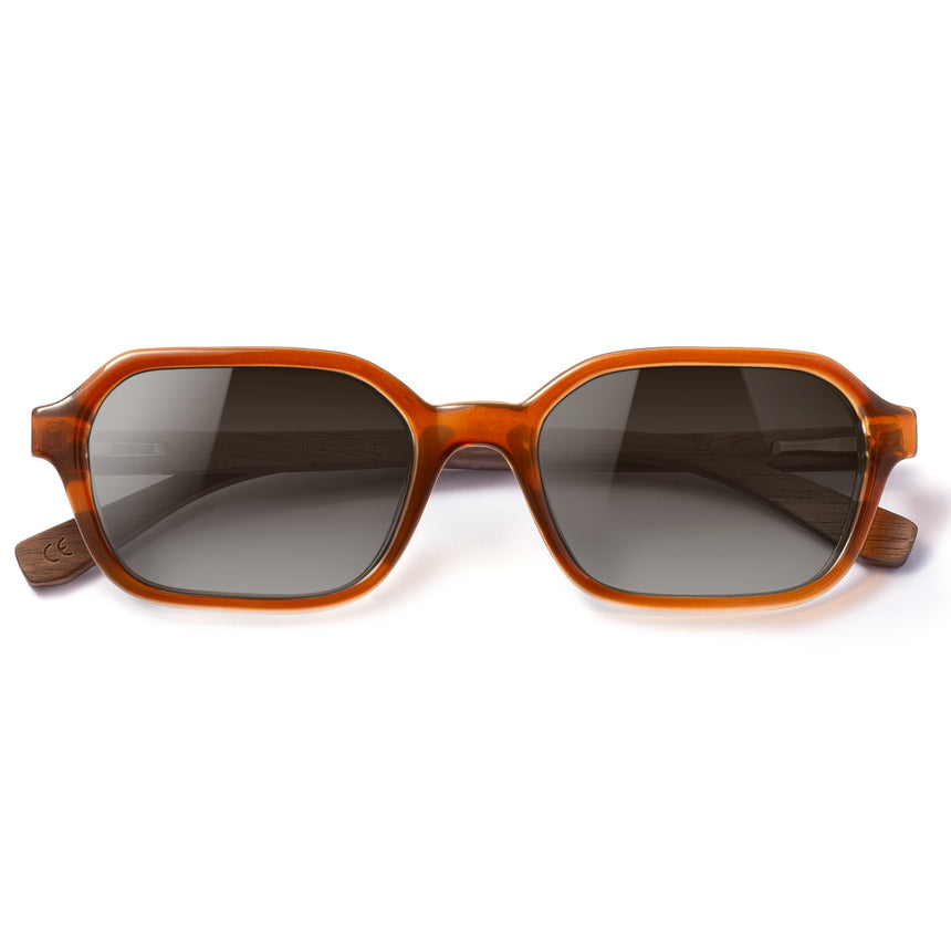 Óculos de Sol de Acetato com Madeira | Woodz Lee Camel