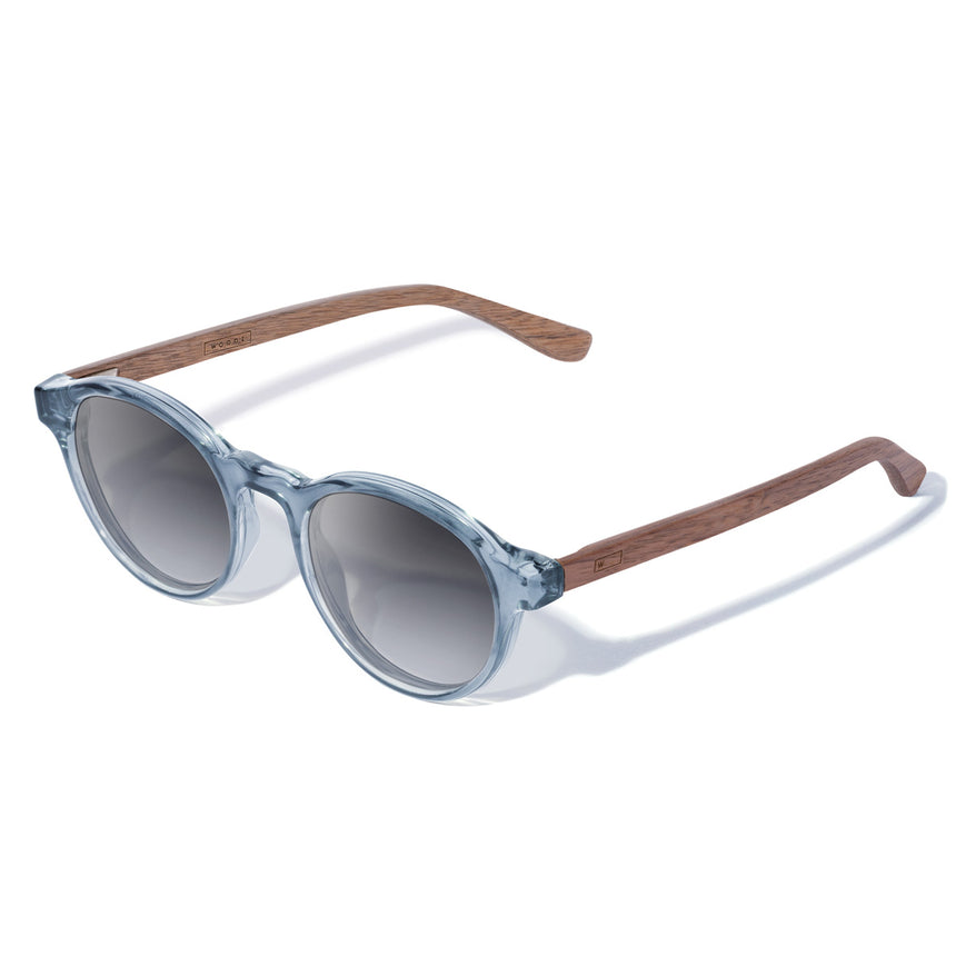 Óculos de Sol de Acetato com Madeira | Woodz Nino Sky Blue