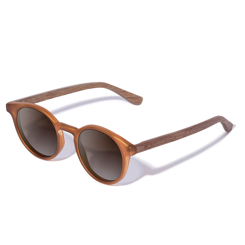 Óculos de Sol de Acetato com Madeira | Woodz Taylor Camel Fosco