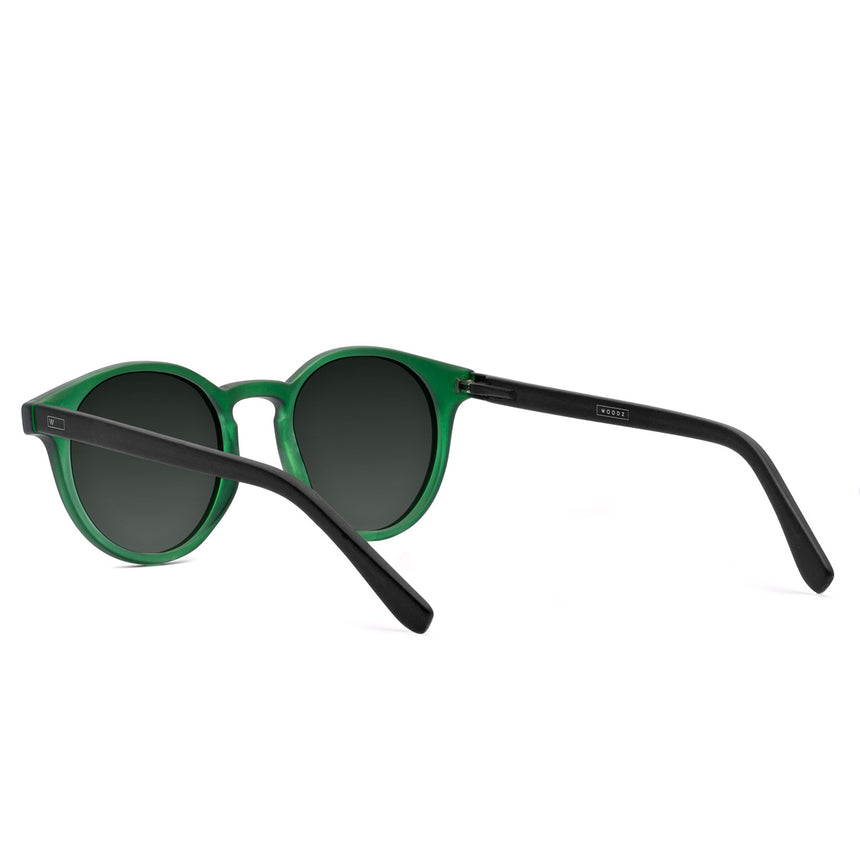 Óculos de Sol Mix Color | Woodz Taylor Green Fosco (Haste Preta)