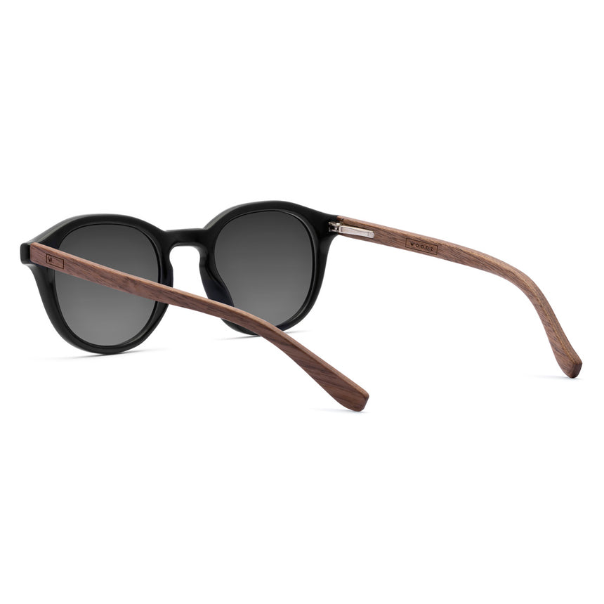 Óculos de Sol de Acetato com Madeira | Woodz Toshi Black