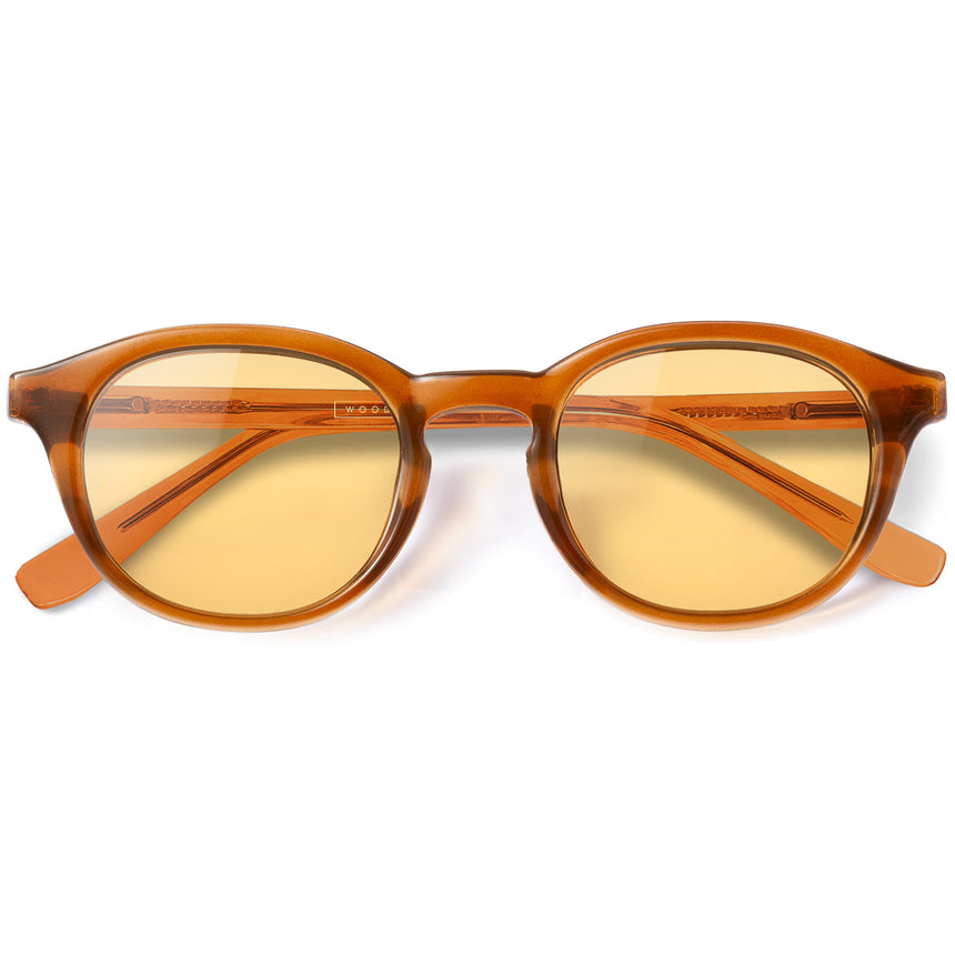 Óculos de Sol todo de Acetato | Woodz Toshi Camel