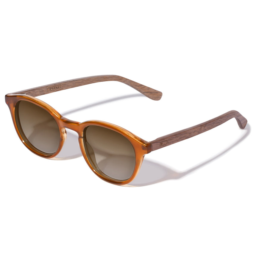 Óculos de Sol de Acetato com Madeira | Woodz Toshi Camel