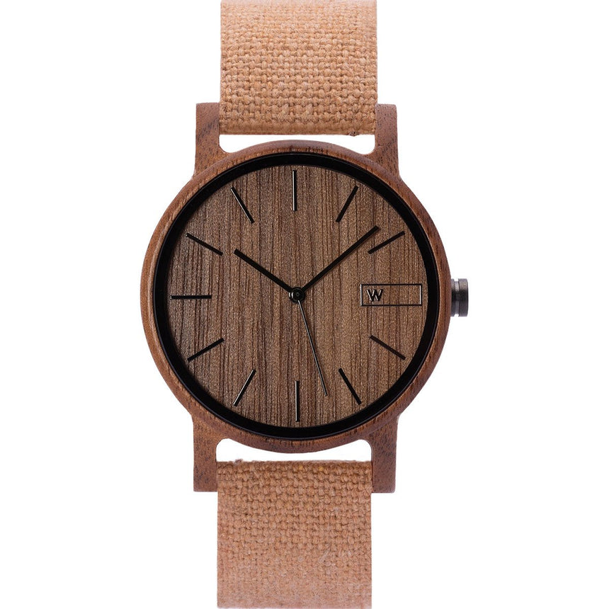 Wood Watch | Woodz Eko Nut (Organic Cotton Strap)
