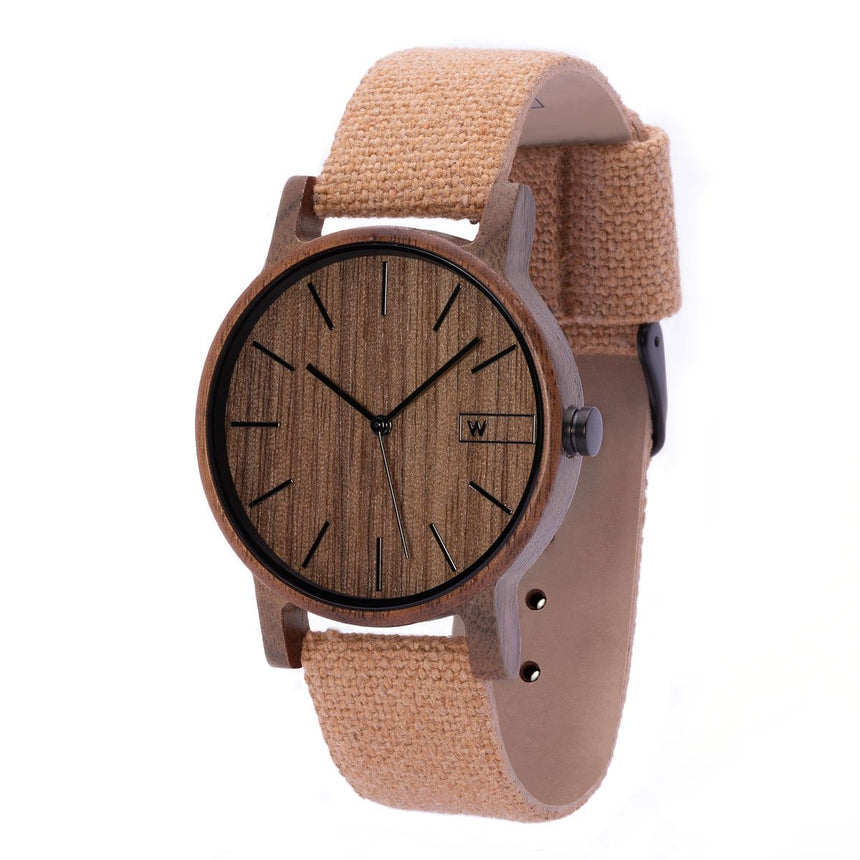 Wood Watch | Woodz Eko Nut (Organic Cotton Strap)