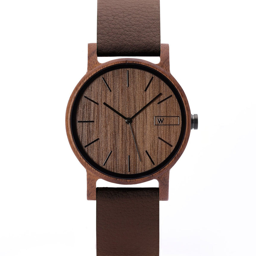 Wood Watch | Woodz Eko Nut (Pinatex Coffee Strap)