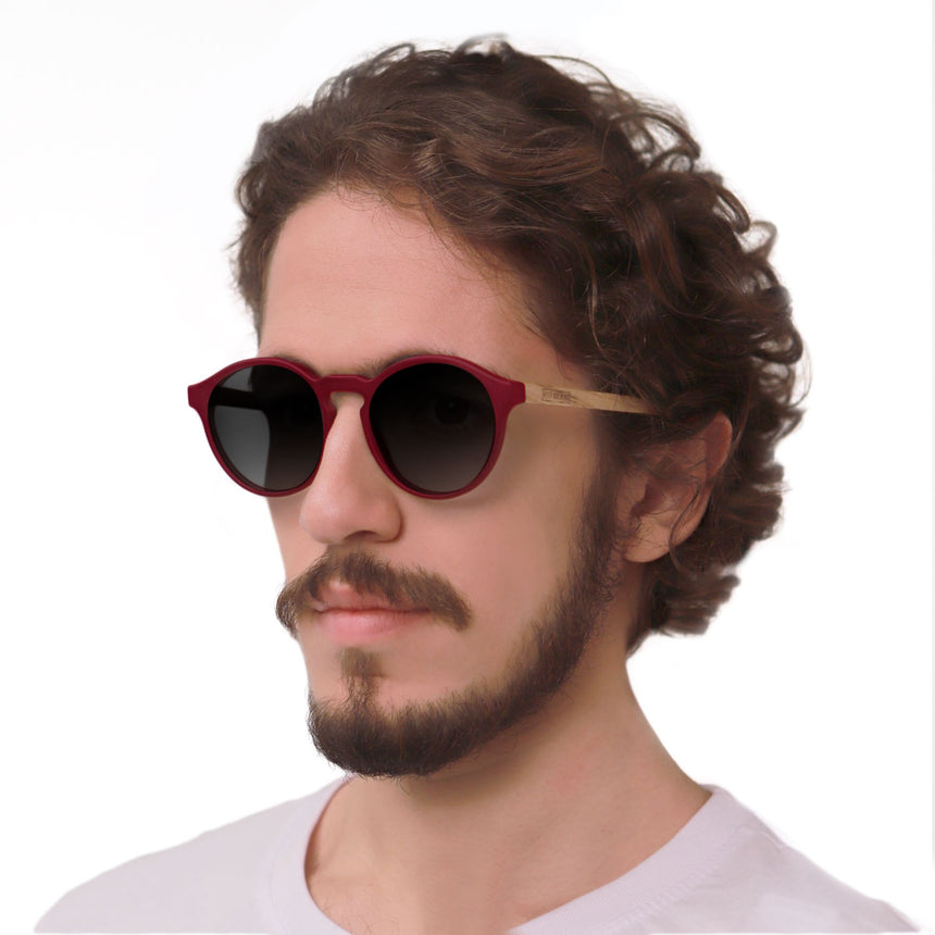 Óculos de Sol de Acetato com Madeira | Elli Red Label (Woodz x Johnnie Walker)