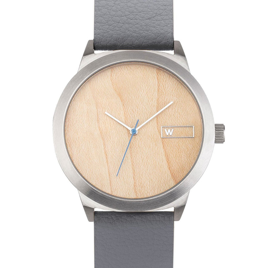 Steel & Wood Watch | Woodz Titan Natura (Pinatex Grey Strap)