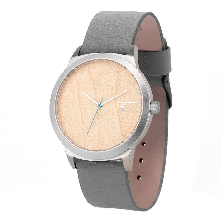Steel & Wood Watch | Woodz Titan Natura (Pinatex Grey Strap)