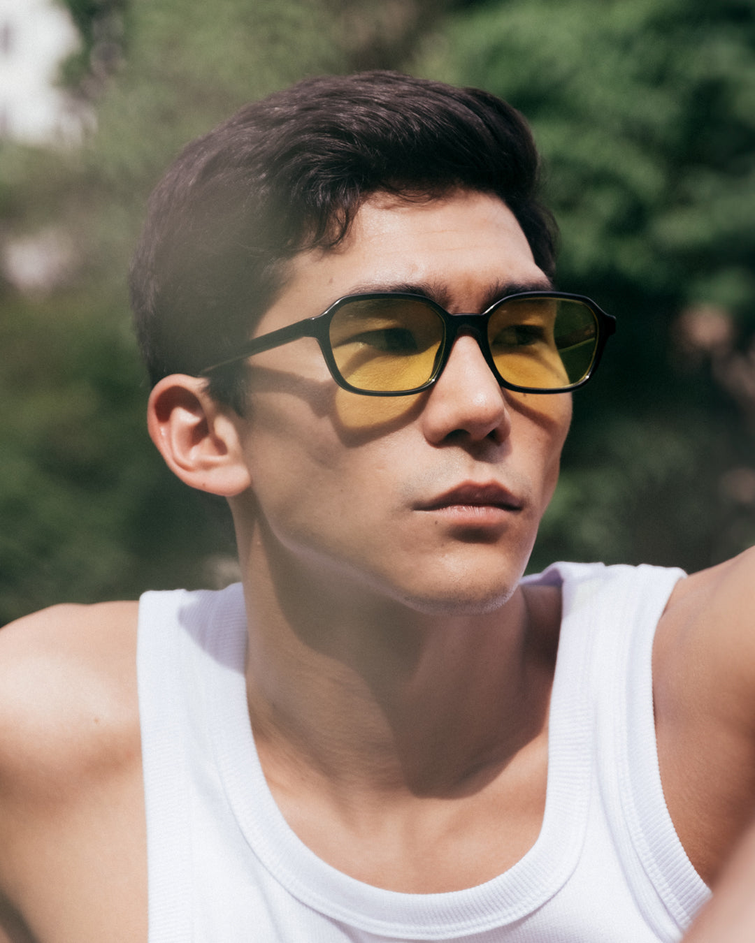 Óculos de Sol todo de Acetato | Woodz Lee Off White
