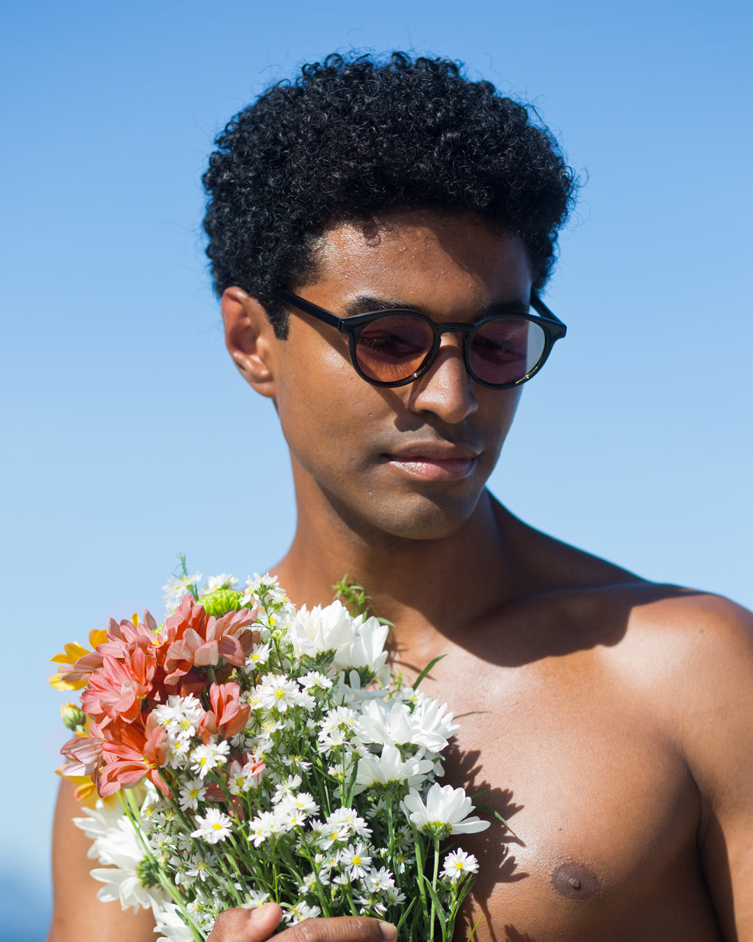 Óculos de Sol todo de Acetato | Woodz Taylor Cristal Fosco