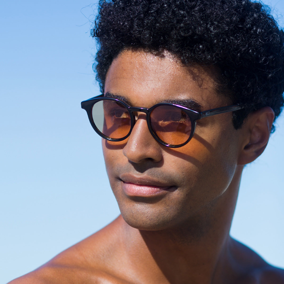 Óculos de Sol todo de Acetato | Woodz Taylor Cristal Fosco