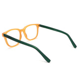 Armação Mix Color | Woodz Carter Amarelo e Verde Copa (Haste Verde Fosco)