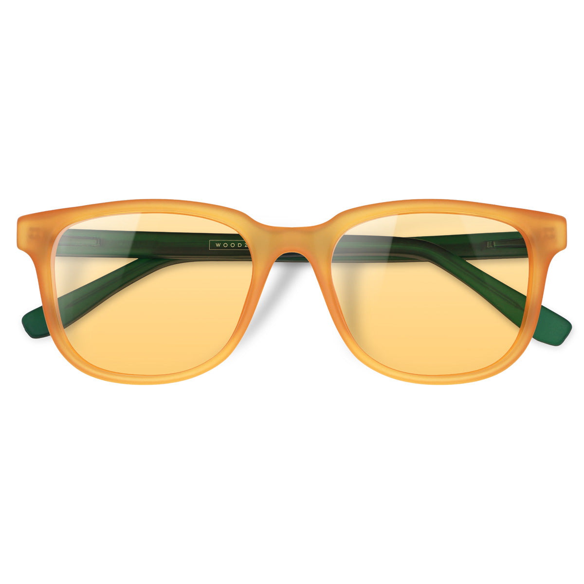 Óculos de Sol Mix Color | Woodz Carter Amarelo e Verde Copa (Haste Verde fosco)