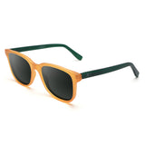 Óculos de Sol Mix Color | Woodz Carter Amarelo e Verde Copa (Haste Verde fosco)
