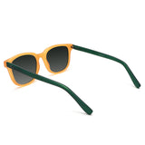 Óculos de Sol Mix Color | Woodz Carter Amarelo e Verde Copa (Haste Verde fosco)