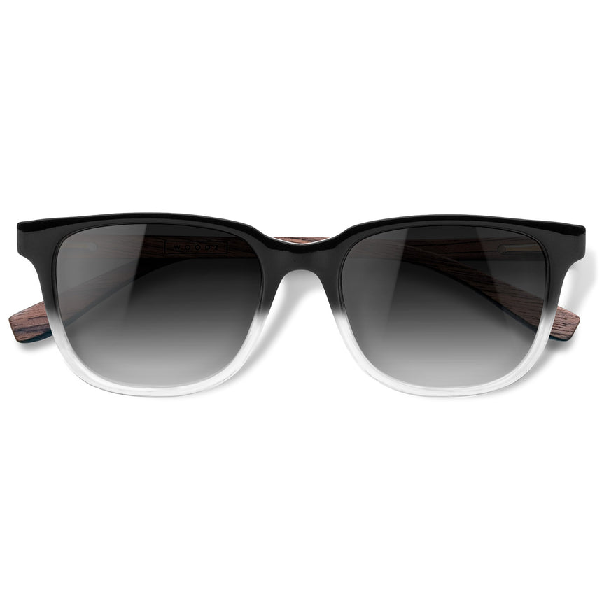 Óculos de Sol de Acetato com Madeira | Woodz Carter Black Degrade