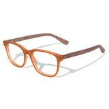 Armação de Acetato com Madeira | Woodz Carter Camel Fosco