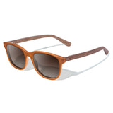 Óculos de Sol de Acetato com Madeira | Woodz Carter Camel Fosco