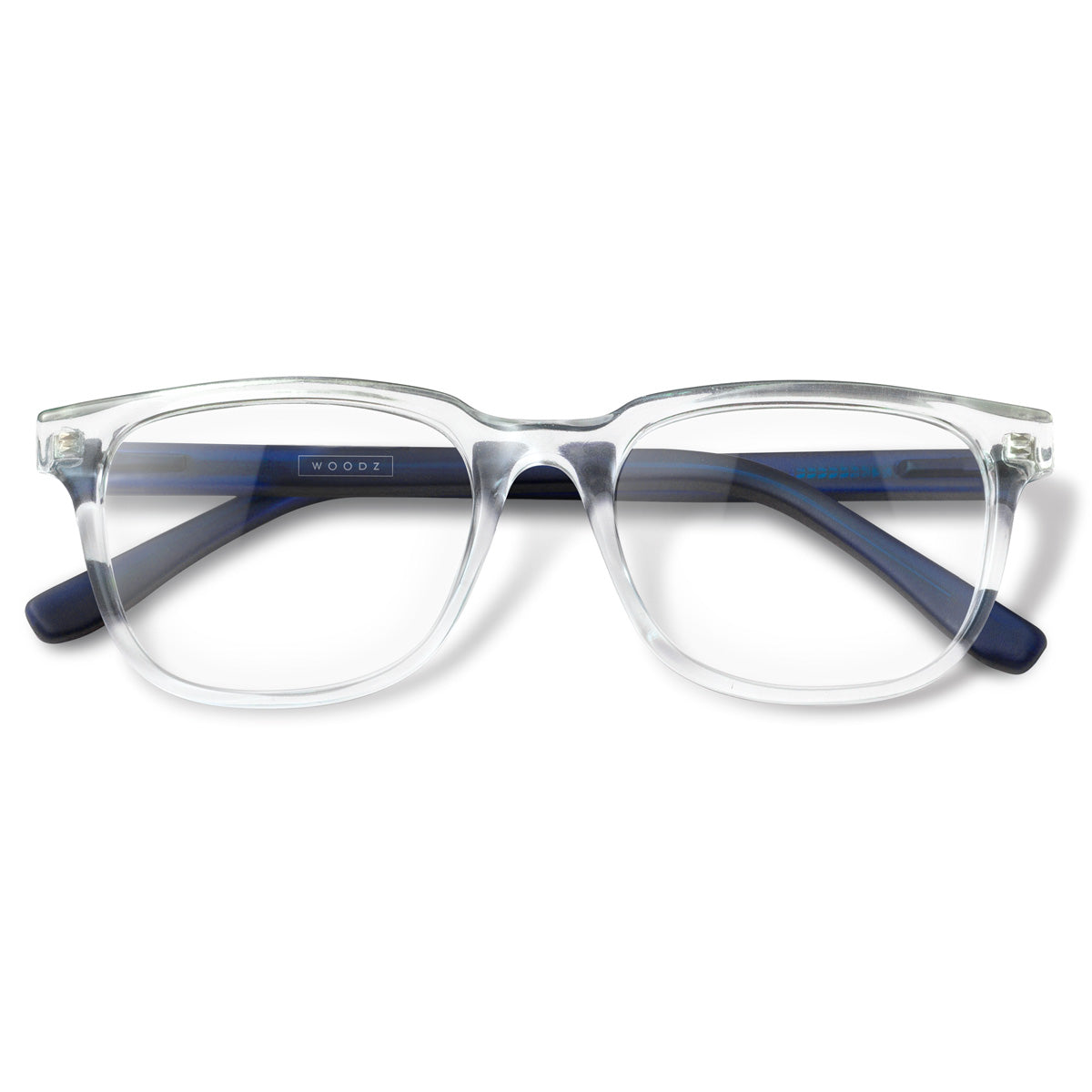 Carter Cristal Transparente com haste azul fosco