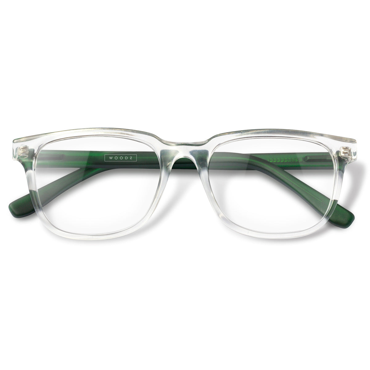 Carter Cristal Transparente com haste verde fosco
