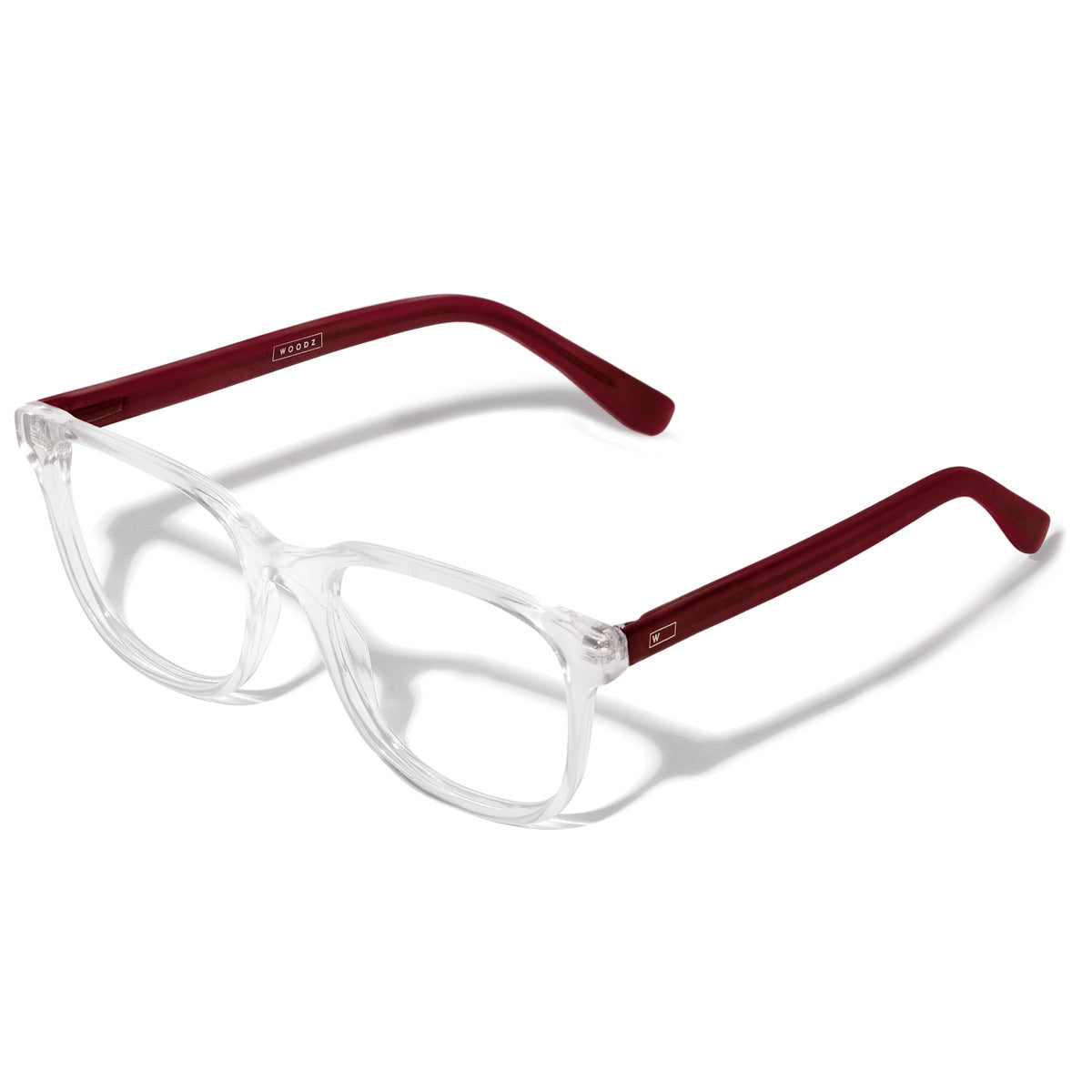 Carter Cristal Transparente com haste vermelho fosco