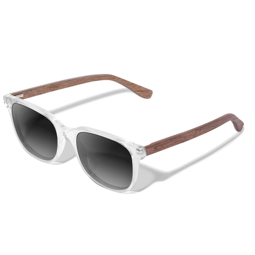 Óculos de Sol de Acetato com Madeira | Woodz Carter Cristal