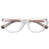 Armação de Acetato com Madeira | Woodz Carter Cristal Fosco