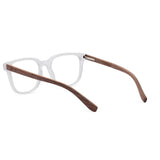 Armação de Acetato com Madeira | Woodz Carter Cristal Fosco