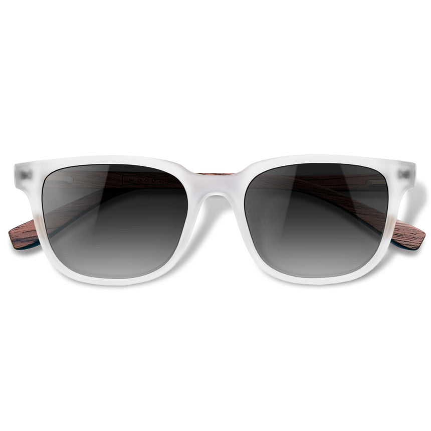 Óculos de Sol de Acetato com Madeira | Woodz Carter Cristal Fosco