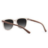 Óculos de Sol de Acetato com Madeira | Woodz Carter Off White