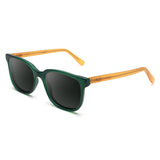 Óculos de Sol Mix Color | Woodz Carter Verde e Amarelo Copa (Haste Amarelo Fosco)