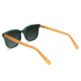 Óculos de Sol Mix Color | Woodz Carter Verde e Amarelo Copa (Haste Amarelo Fosco)