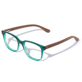 Armação de Acetato com Madeira | Woodz Carter Verde Oceano
