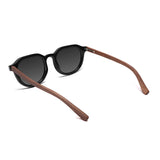 Óculos de Sol de Acetato com Madeira | Woodz Davos Black