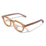 Armação de Acetato com Madeira | Woodz Davos Amarelo Ocre