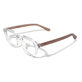 Armação de Acetato com Madeira | Woodz Davos Cristal