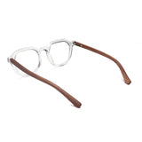 Armação de Acetato com Madeira | Woodz Davos Cristal