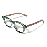 Armação de Acetato com Madeira | Woodz Davos Green