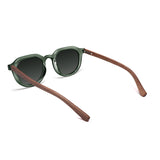 Óculos de Sol de Acetato com Madeira | Woodz Davos Green