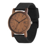 Relógio de Madeira | Woodz Eko Nut (Pulseira Lona Preta)