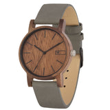 Relógio de Madeira | Woodz Eko Nut (Pulseira Couro Cinza)