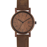 Relógio de Madeira | Woodz Eko Nut (Pulseira Couro Marrom)