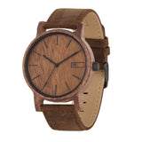 Relógio de Madeira | Woodz Eko Nut (Pulseira Couro Marrom)