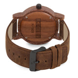 Relógio de Madeira | Woodz Eko Nut (Pulseira Couro Marrom)