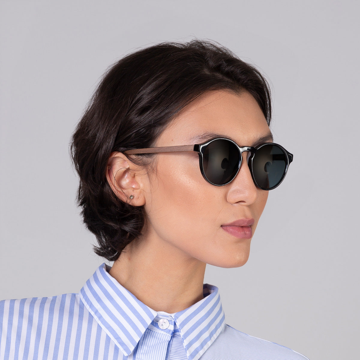 Óculos de Sol de Acetato com Madeira | Woodz Elli Green Fosco